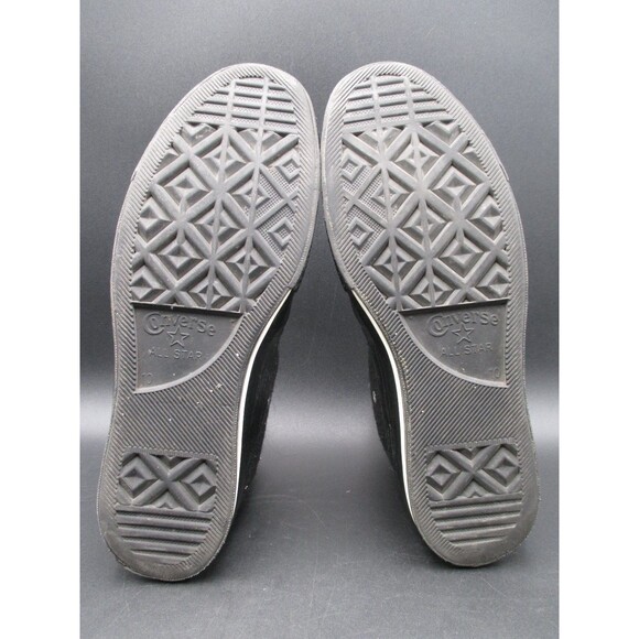 Converse High Top Sneakers Men's 10 Chuck Taylor All Star Black Wool 153984C - Picture 6 of 11